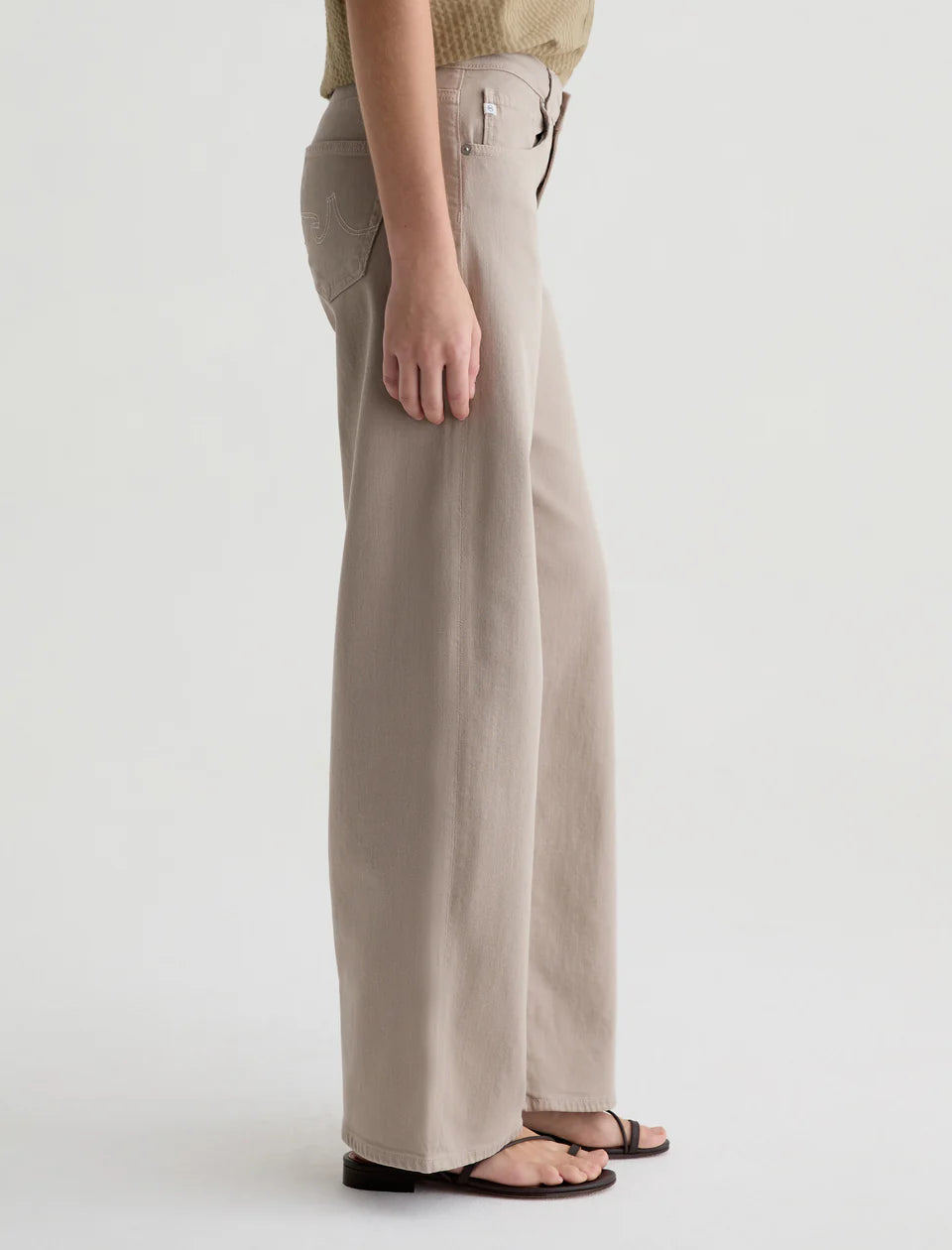 AG | Jean "ADRIA" jambes larges - Taupe
