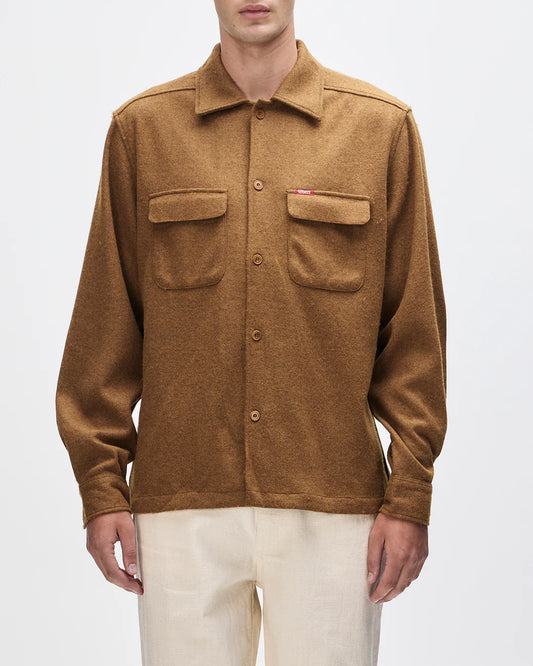 Deus Ex Machina | La chemise en laine ''Clayton'' - Brun bronze