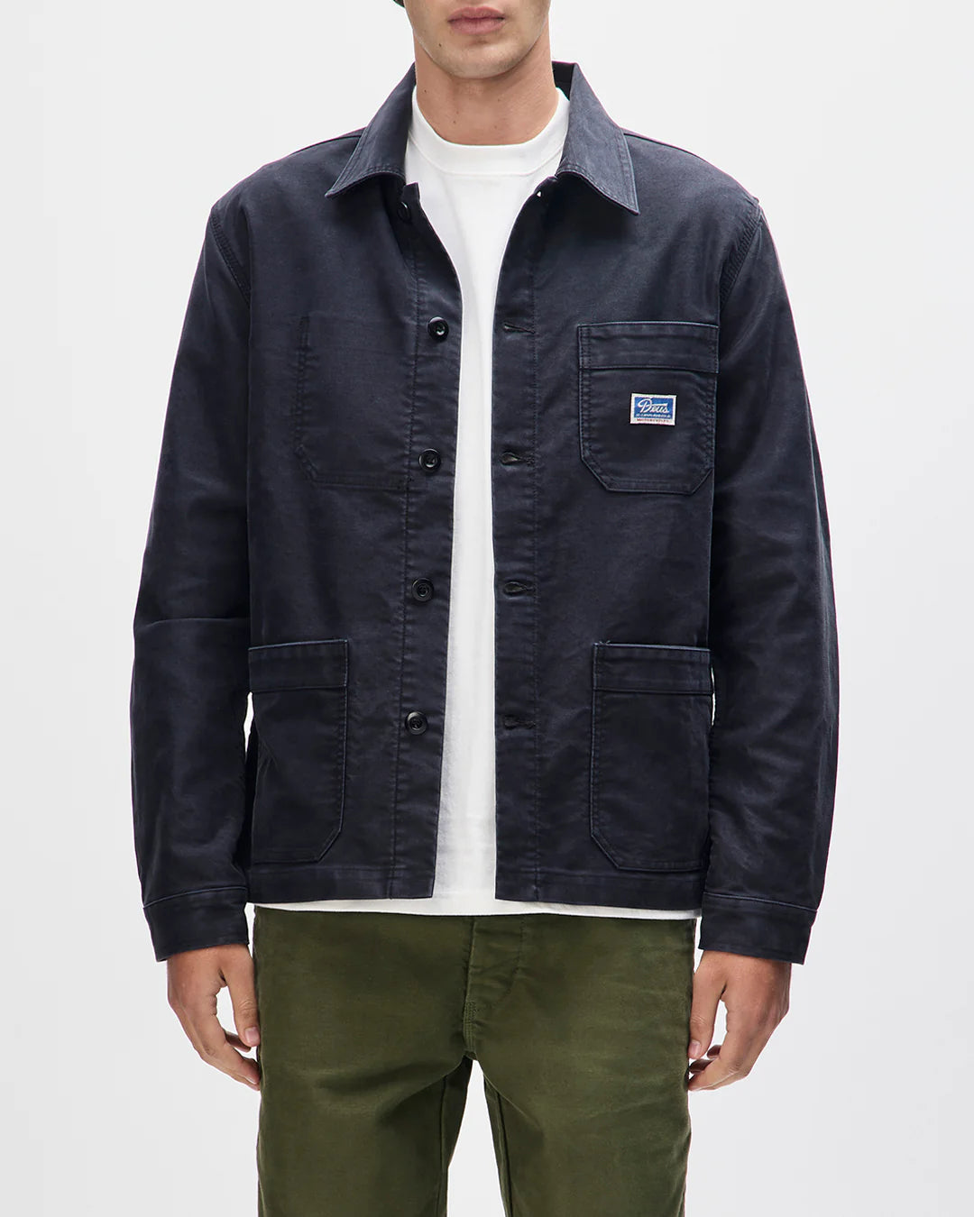 Deus Ex Machina | Veste chemise en satin de coton ''Chore'' - Noir