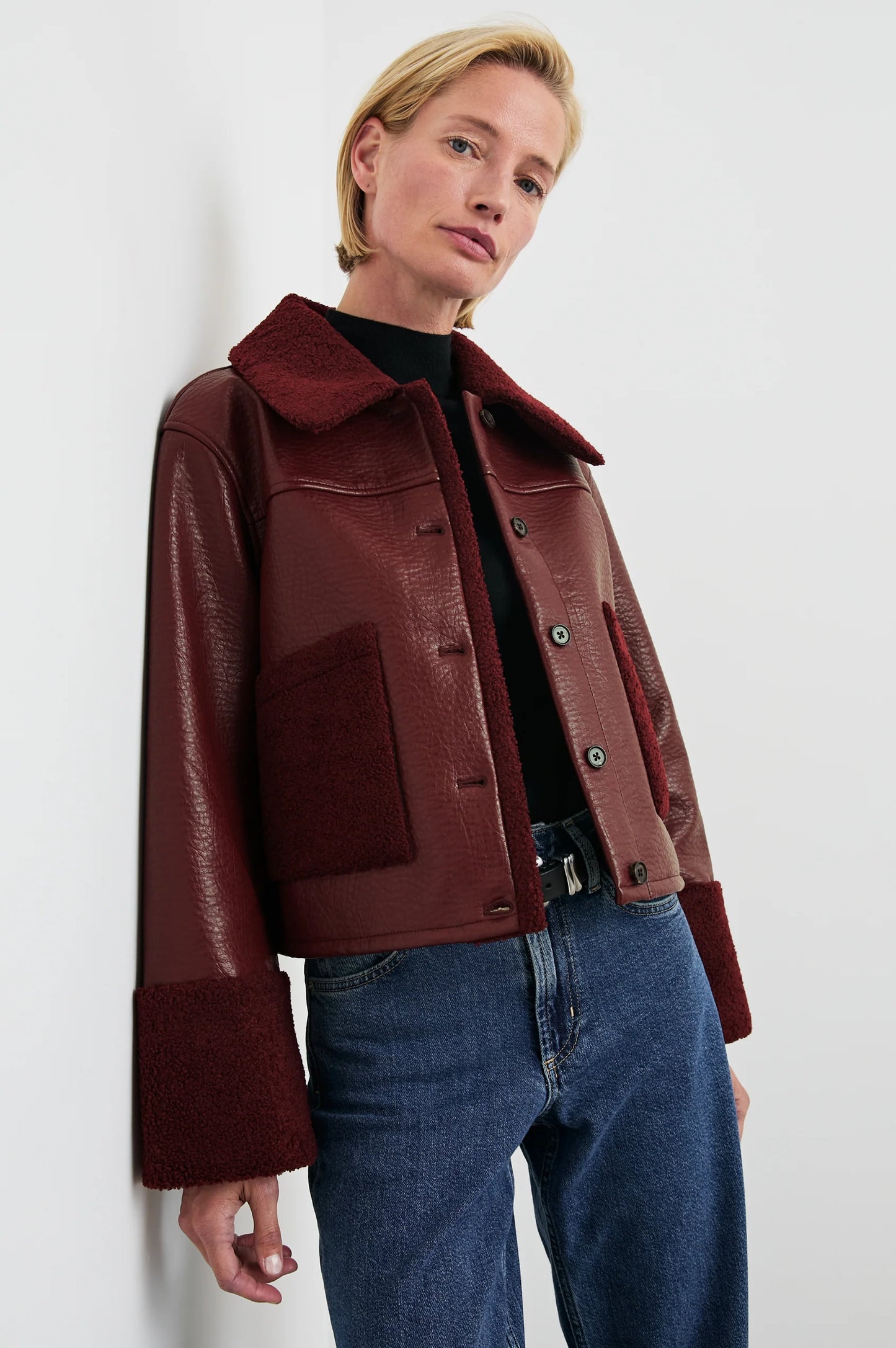 Rails | Veste ''Dria'' en shearling - Bordeaux