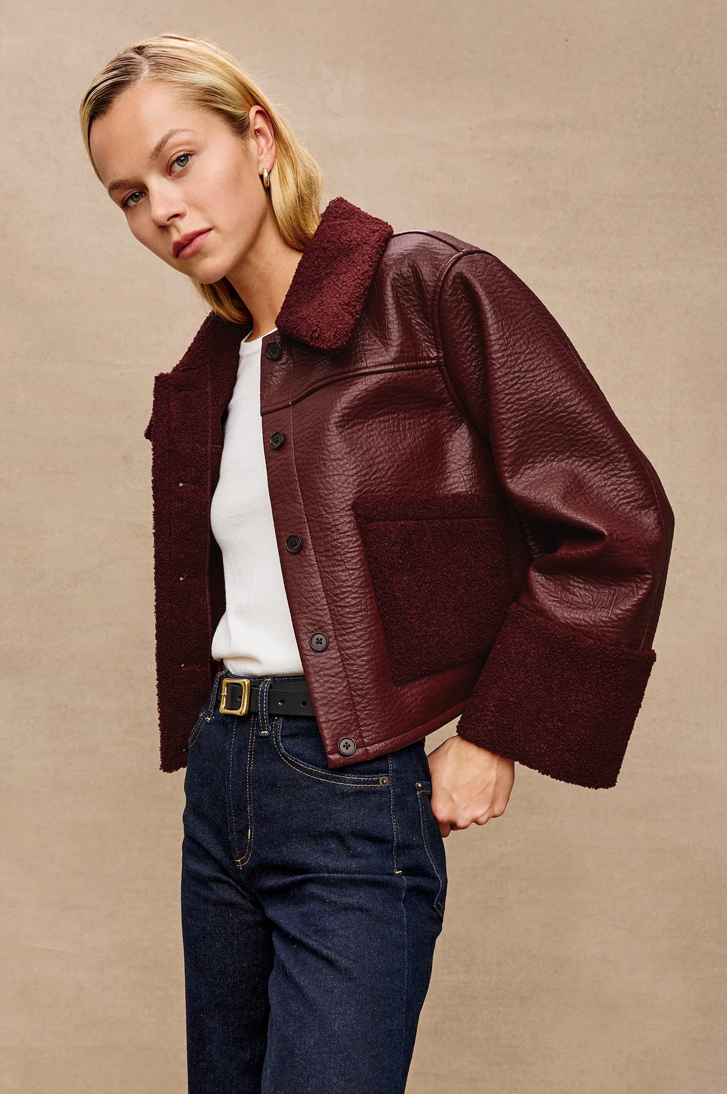 Rails | Veste ''Dria'' en shearling - Bordeaux