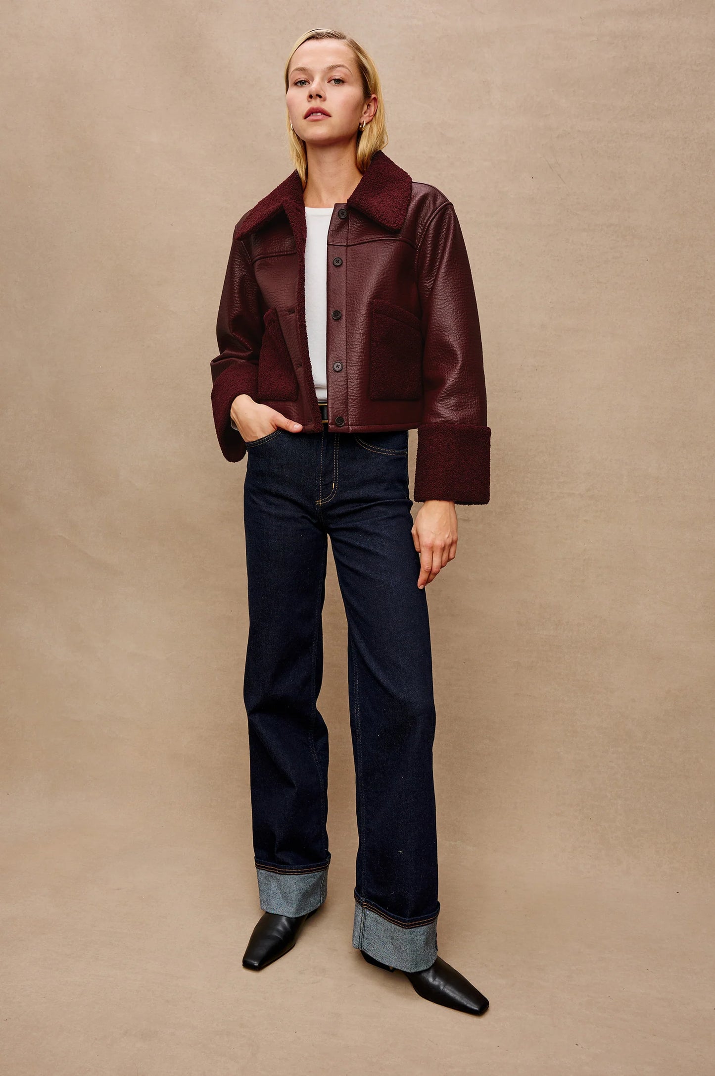 Rails | Veste ''Dria'' en shearling - Bordeaux