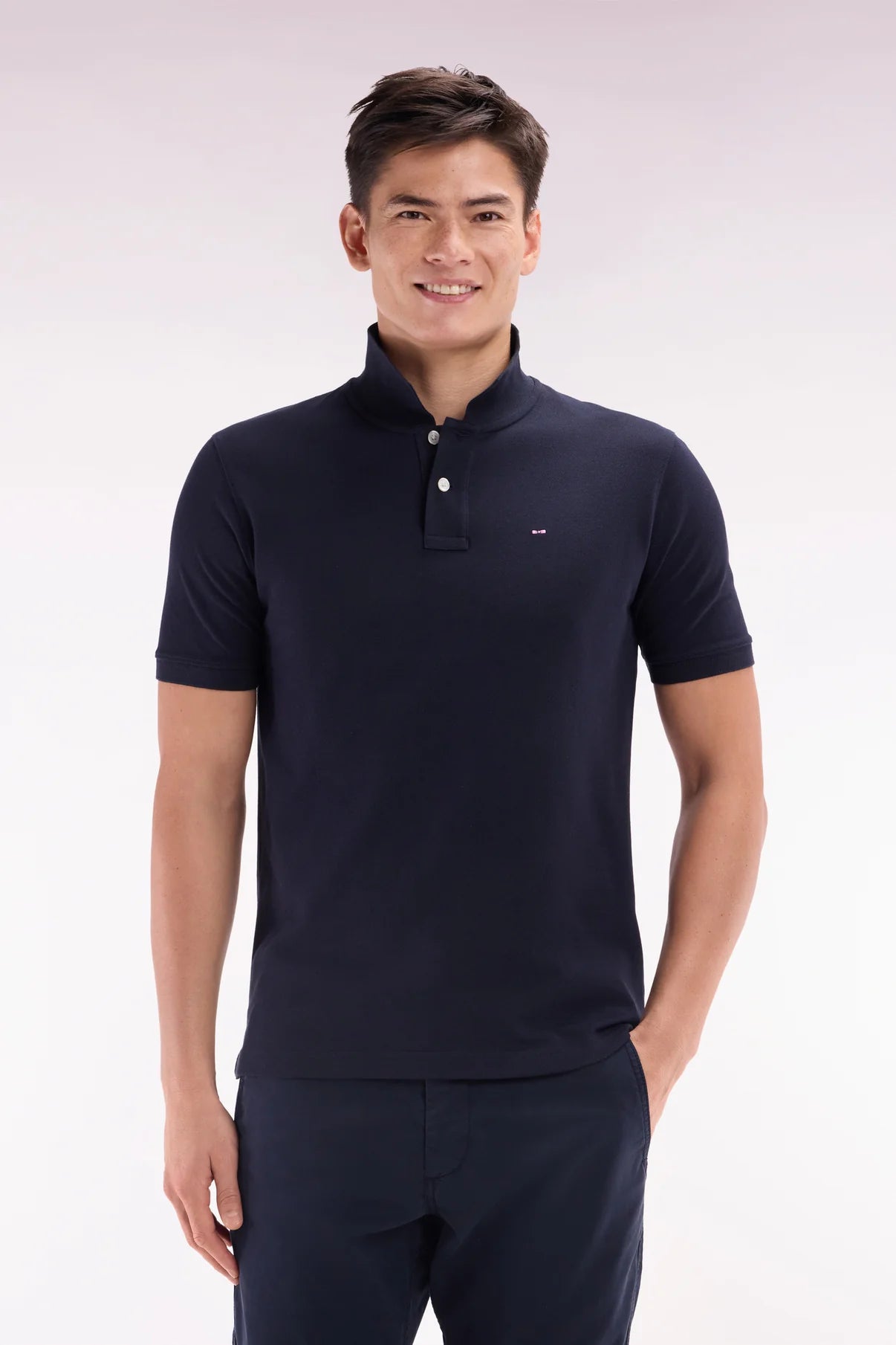 Eden Park | Polo en coton Pima - Bleu marine