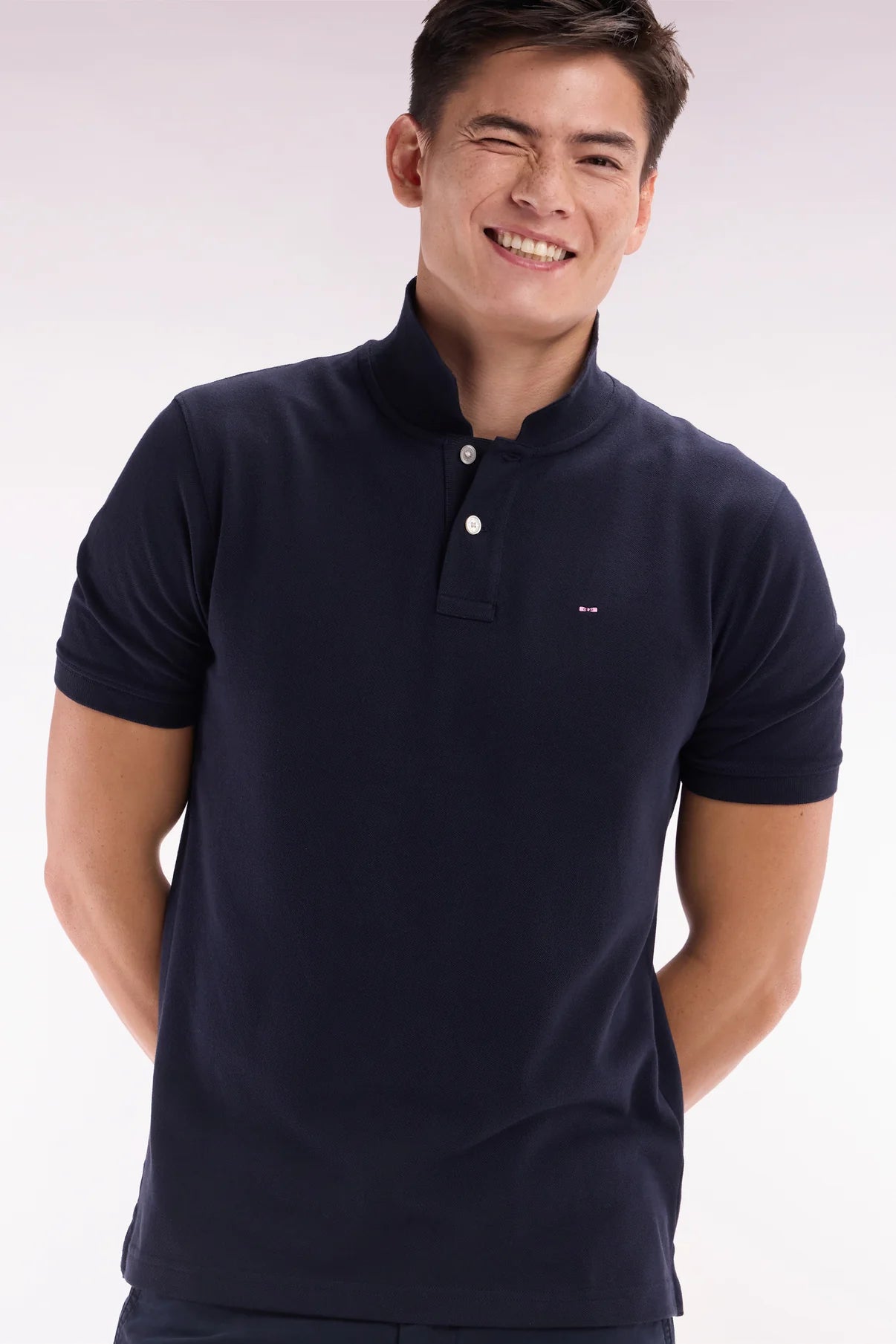 Eden Park | Polo en coton Pima - Bleu marine