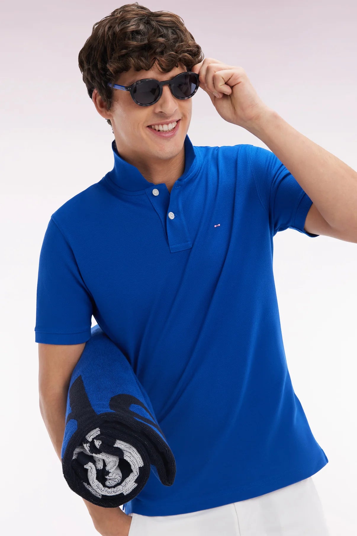 Eden Park | Polo en coton Pima - Bleu foncé