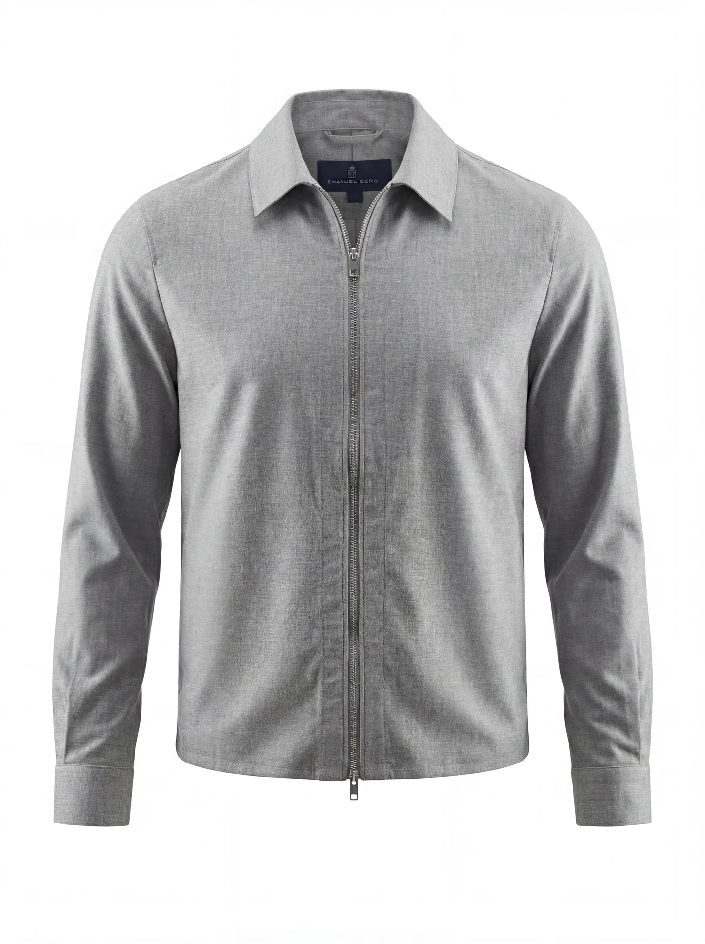 EMANUEL BERG | Blouson aviateur léger en coton stretch - Gris