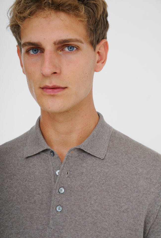 Ferrante | Polo en laine mérinos - Beige