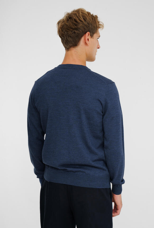 Ferrante | Gilet en laine mérinos - Bleu