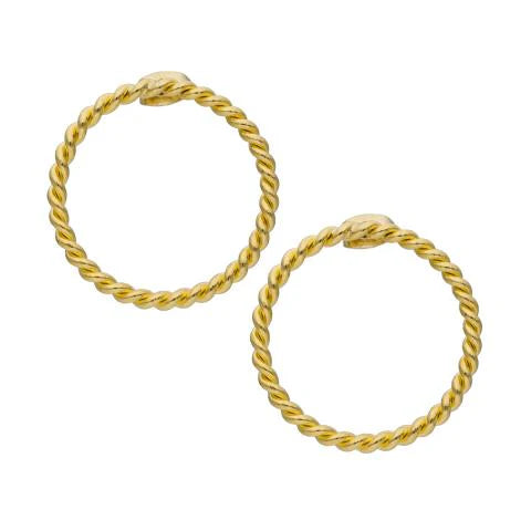 RM Kandy - Boucles d'oreilles or en forme de cercle torsadé