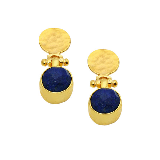 RM KANDY | Boucles d'oreilles demi - Lapiz lazuli