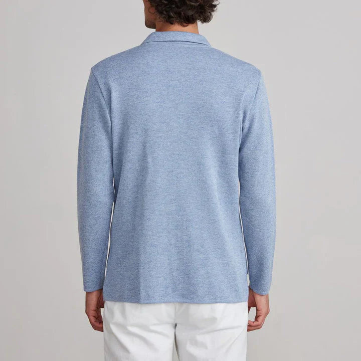 Emanuel Berg | Gilet en laine mérinos Premium - Bleu clair