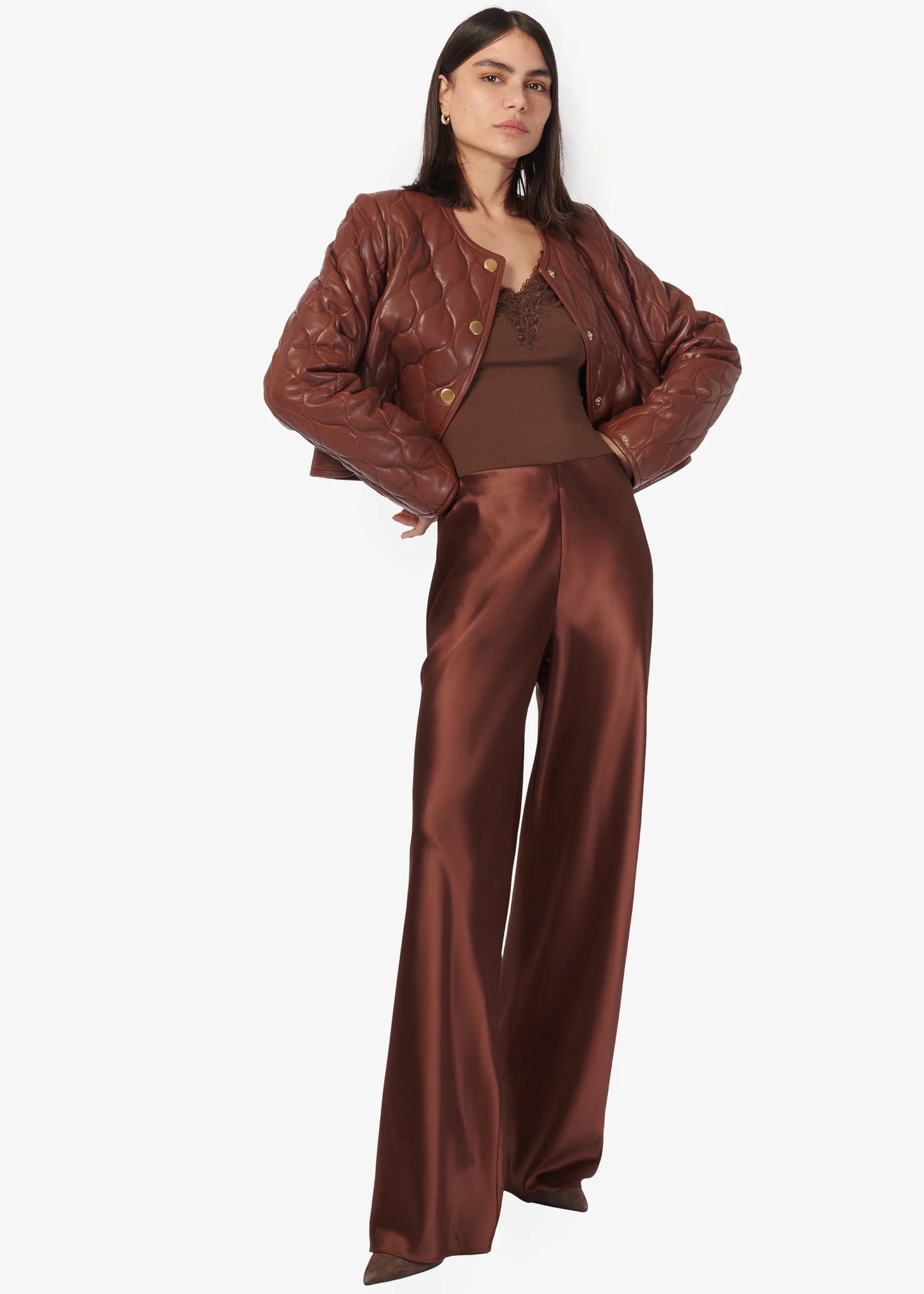 Cami NYC | Pantalon ''Bristol'' taille mi-haute - Mousse