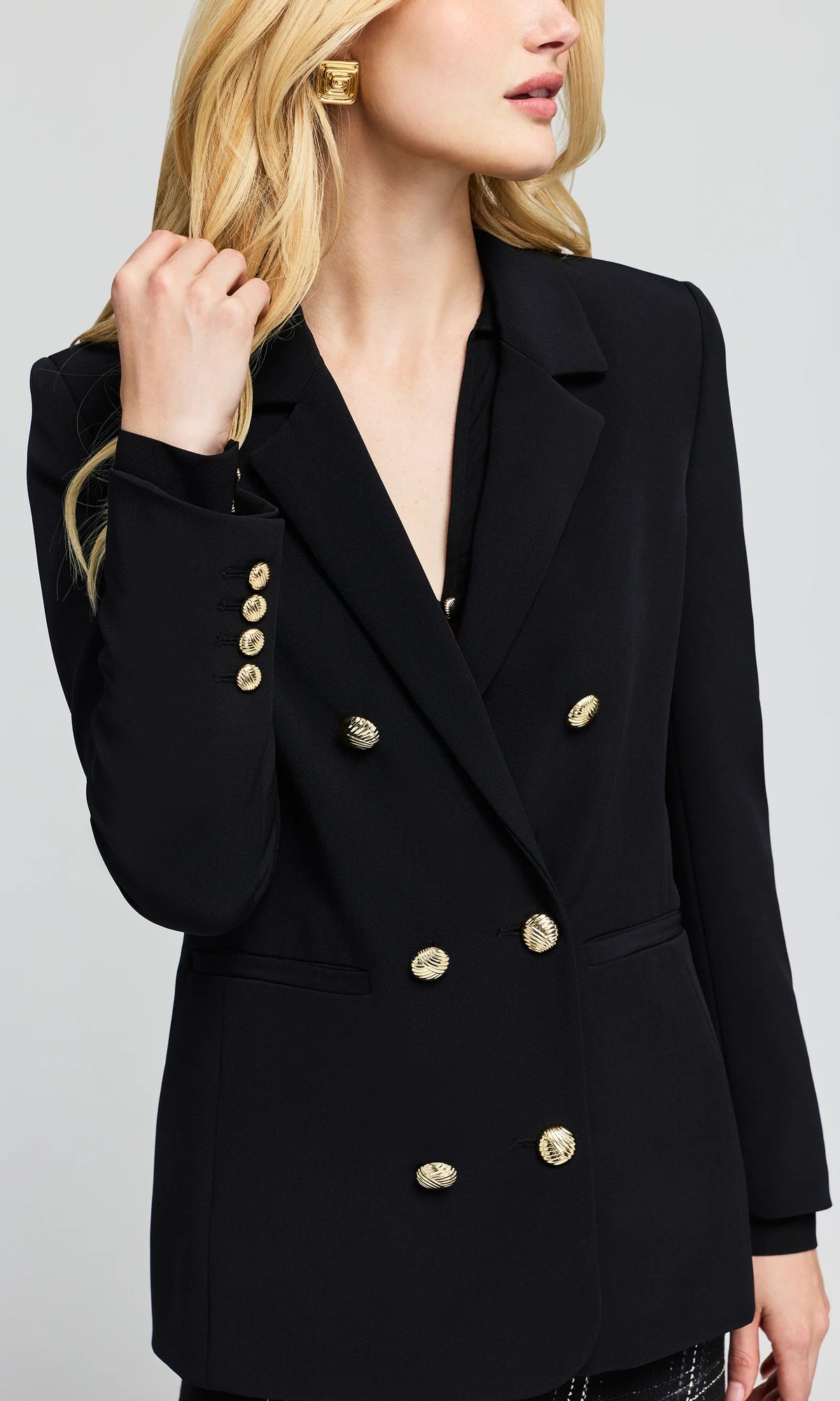 Generation Love | Veston en crêpe 'Leighton' | Noir