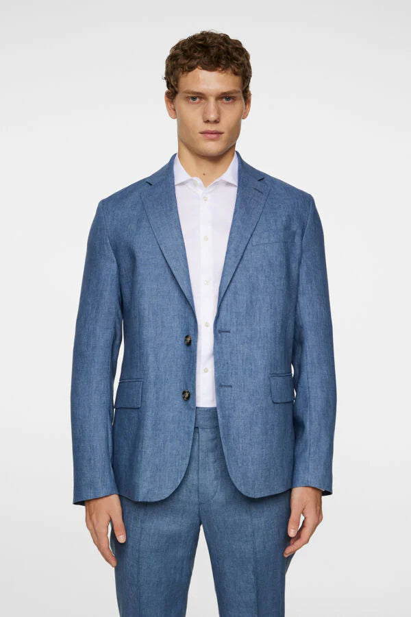 J.Lindeberg | Le costume ''ELTON'' en lin - Bleu denim