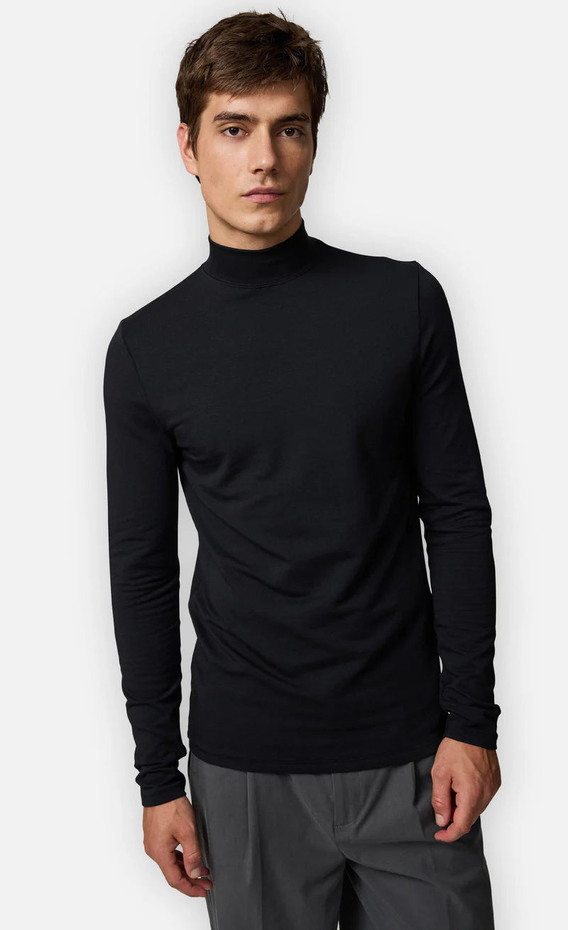 Kiefermann | Sweat-shirt à col montant- Noir