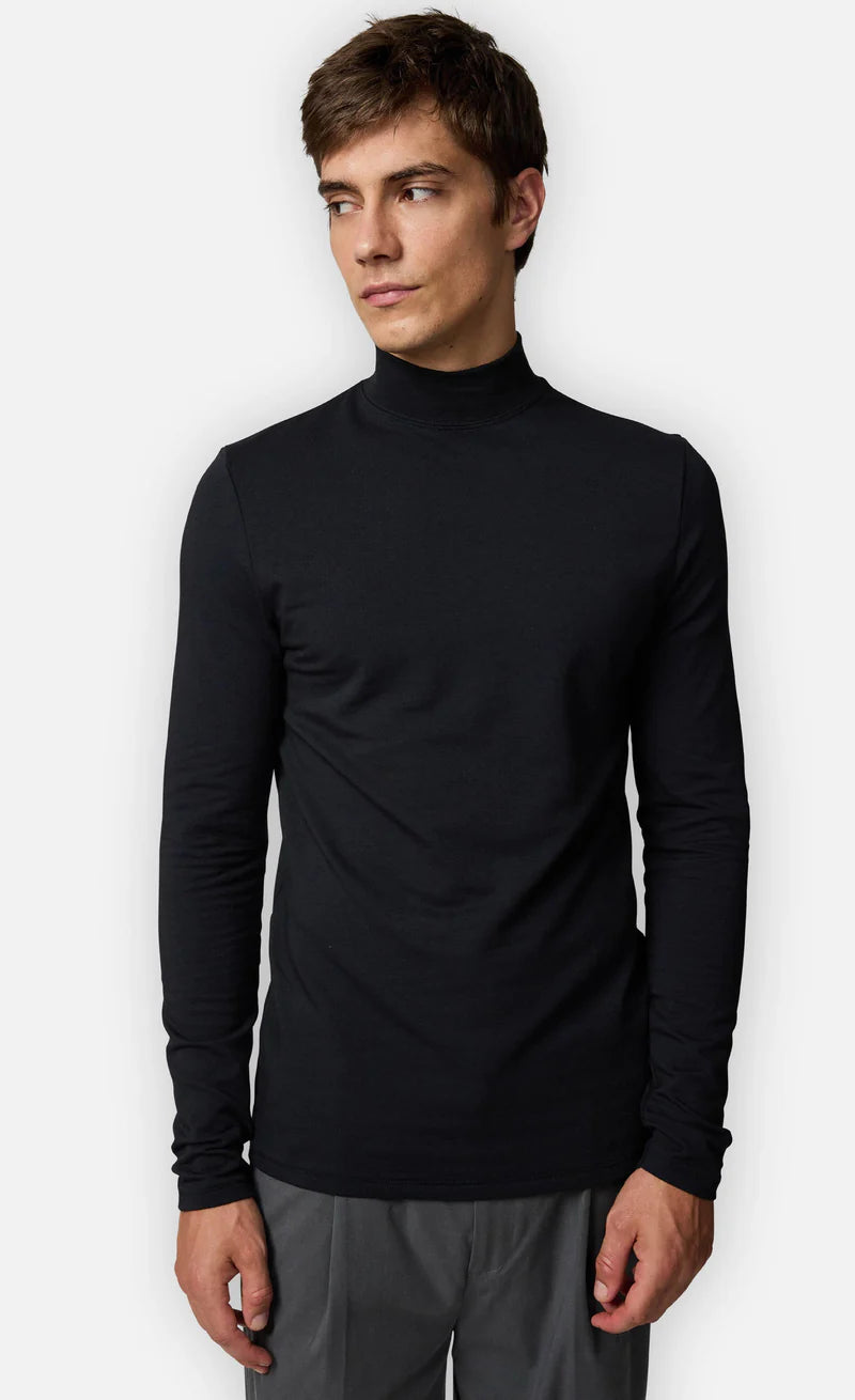 Kiefermann | Sweat-shirt à col montant- Noir