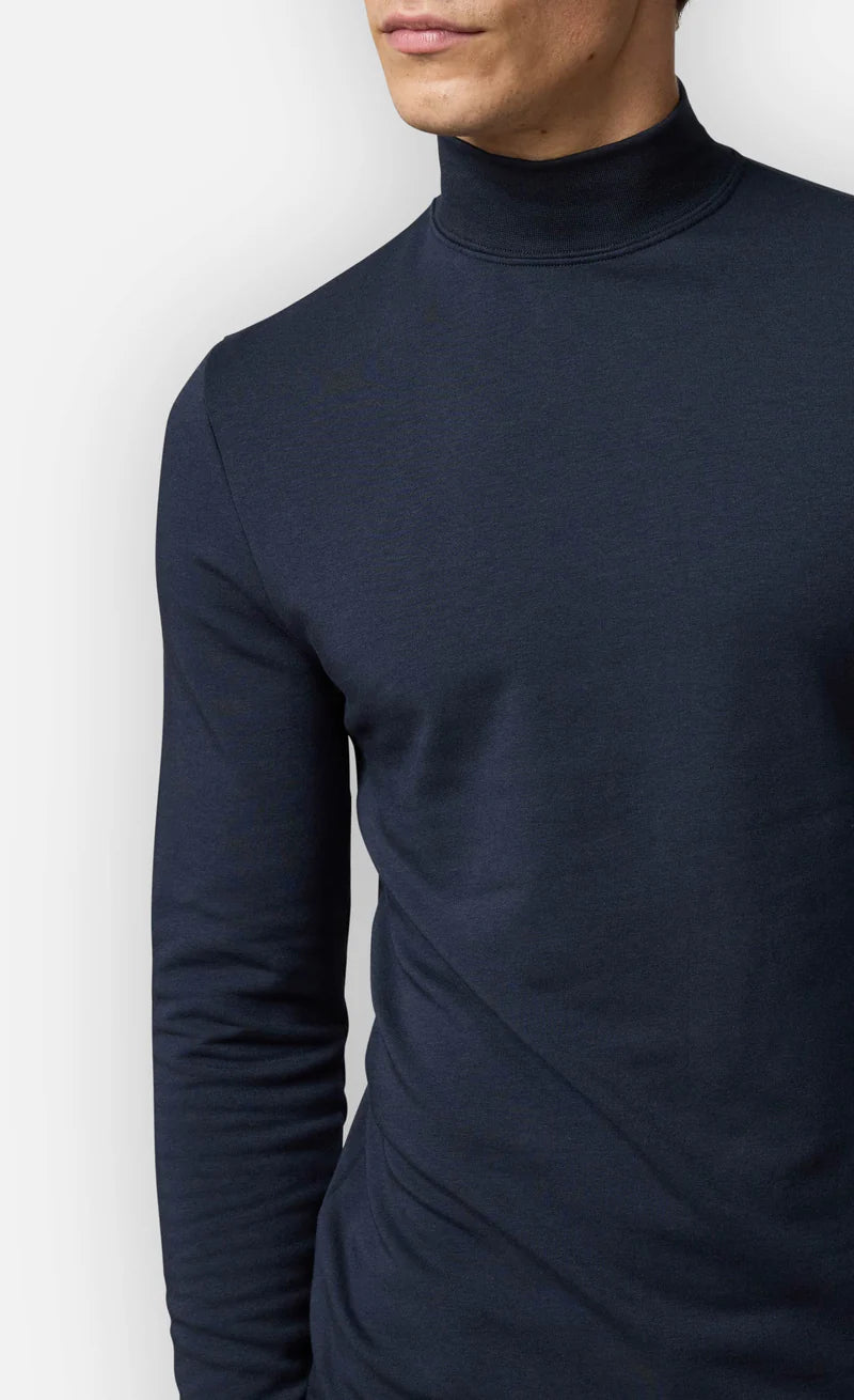 Kiefermann | Sweat-shirt à col montant- Bleu marine