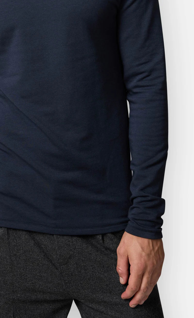 Kiefermann | Sweat-shirt à col montant- Bleu marine
