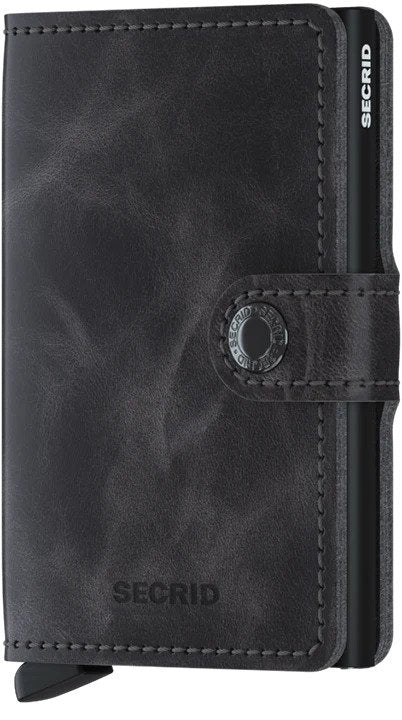 Secrid | Mini portefeuille cuir vintage - Noir