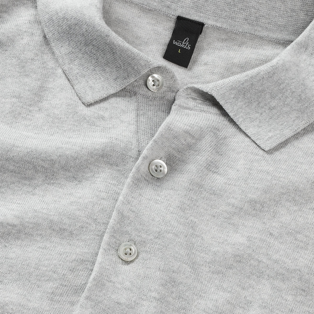 WAHTS | Polo en maille "GRAHAM" - Gris clair