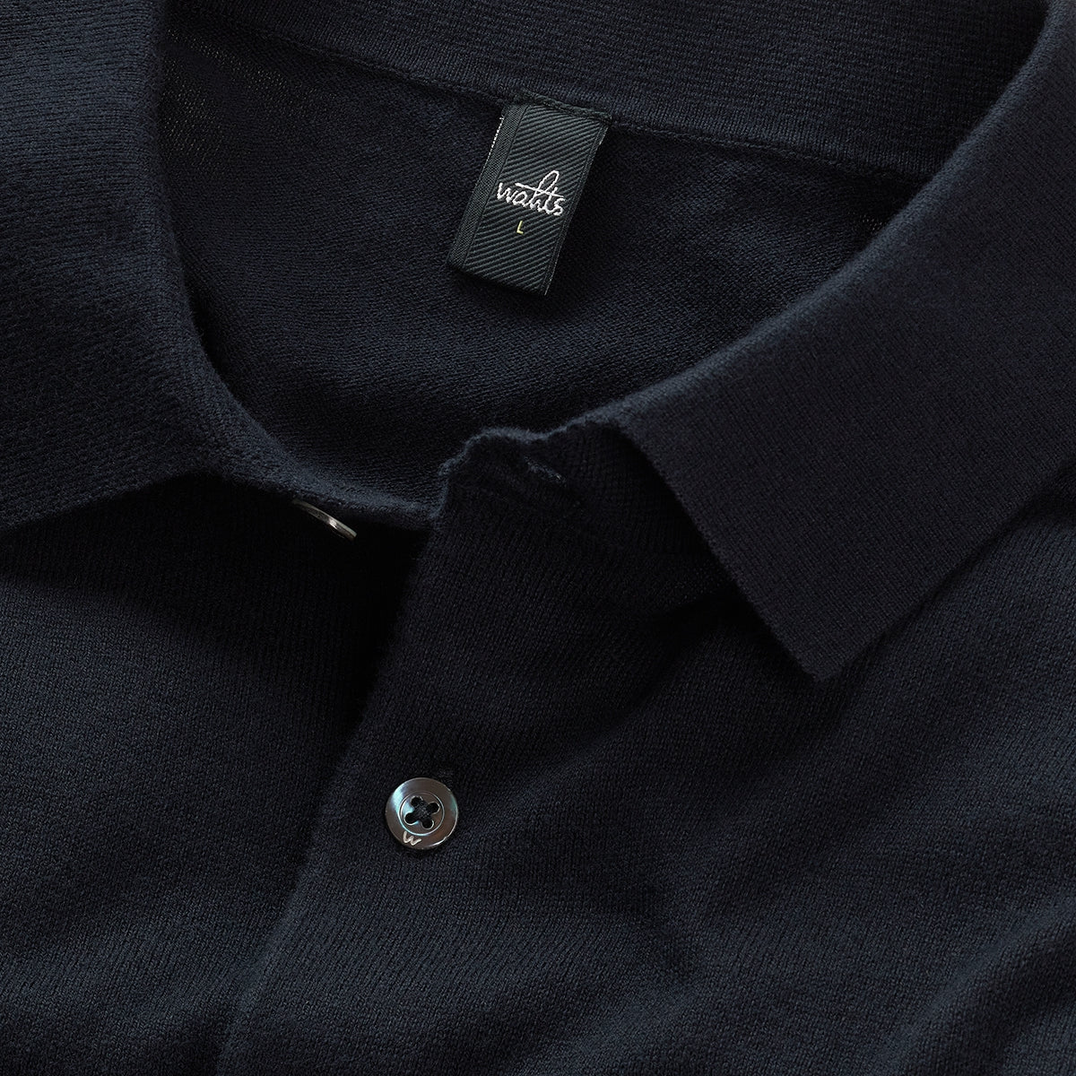 WAHTS | Polo en maille "GRAHAM" - Bleu marine