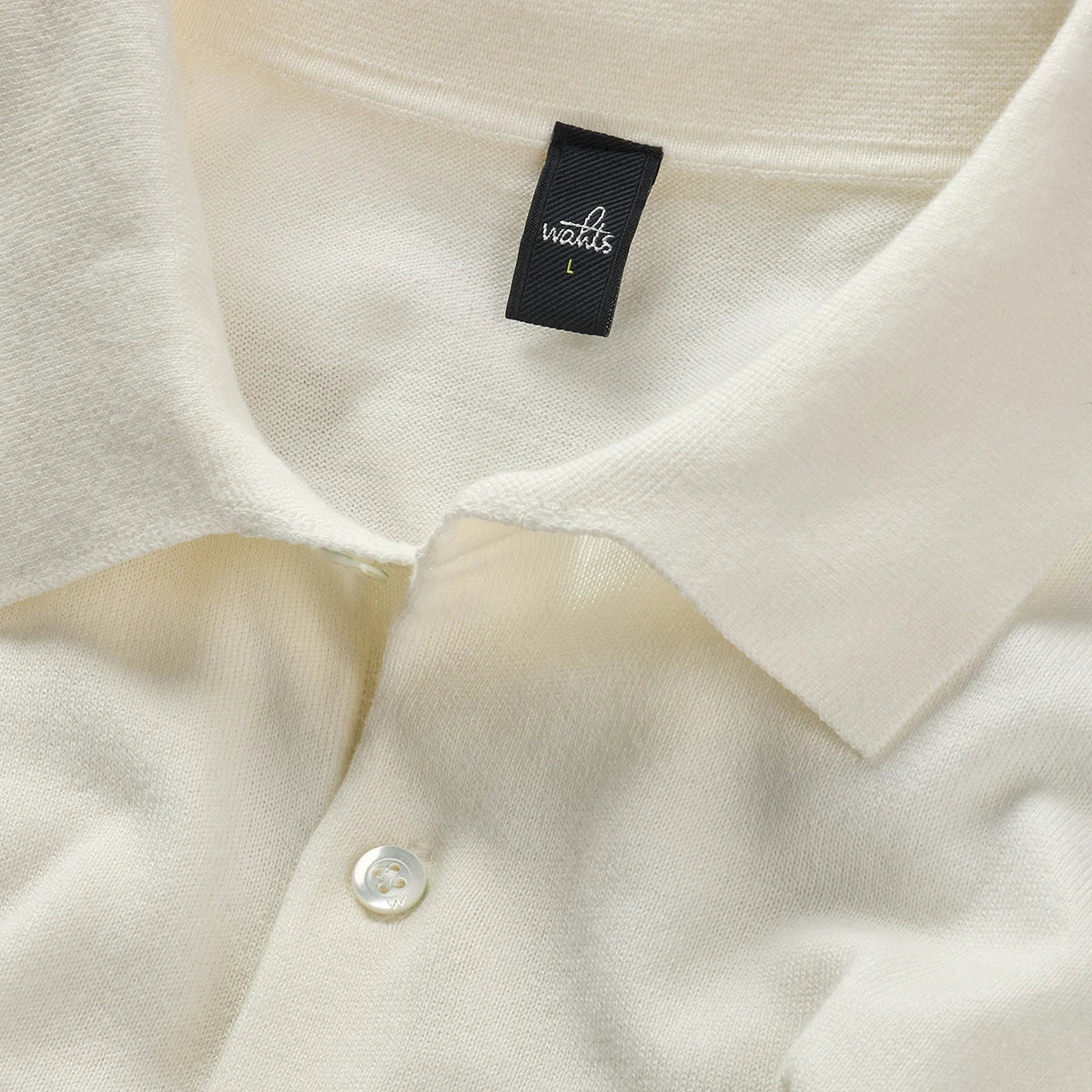 WAHTS | Polo en maille "GRAHAM" - Ecru