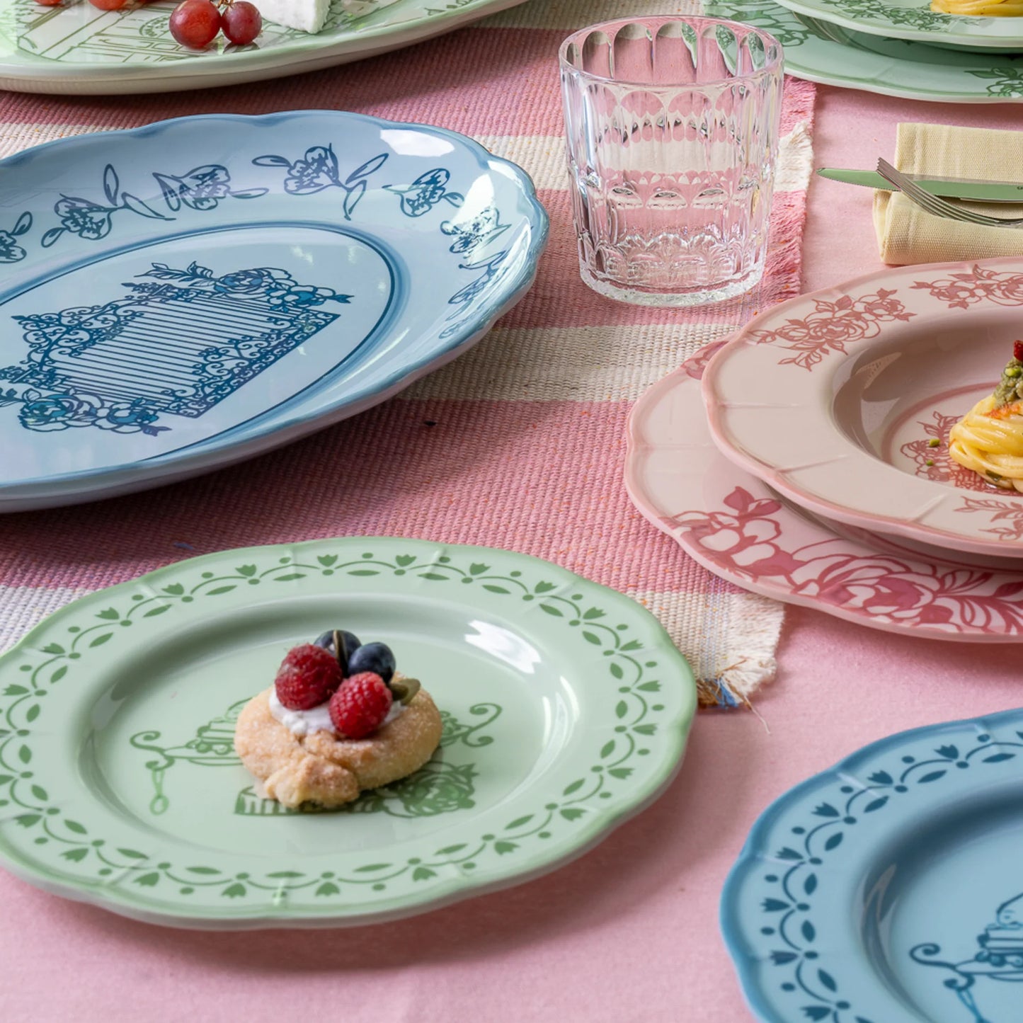 ASSIETTE À DESSERT "JOSEPHINE" - Vert