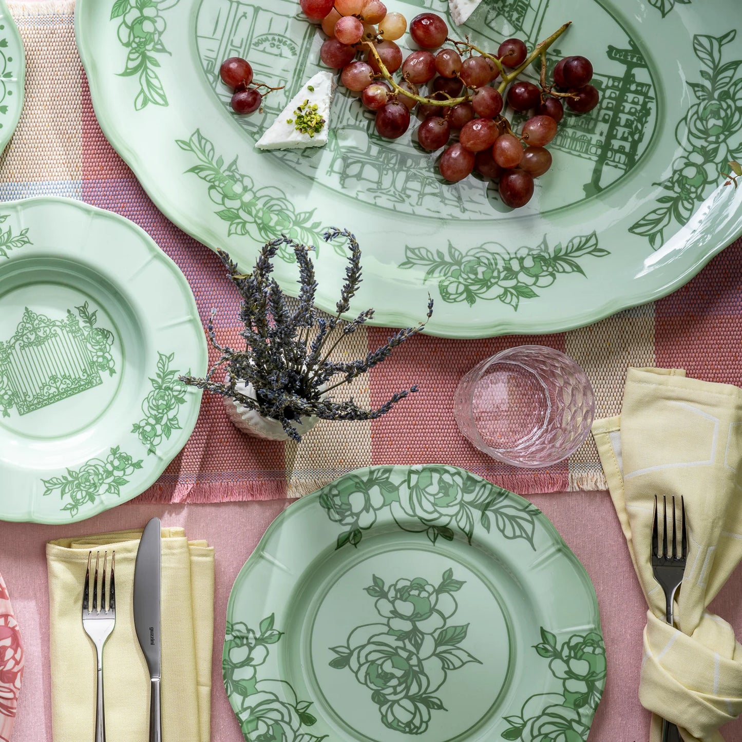ASSIETTE À DINER "JOSEPHINE" - Vert