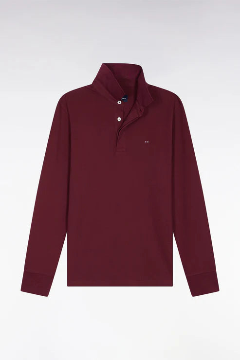 Eden Park | Polo à manches longues - Rouge vin