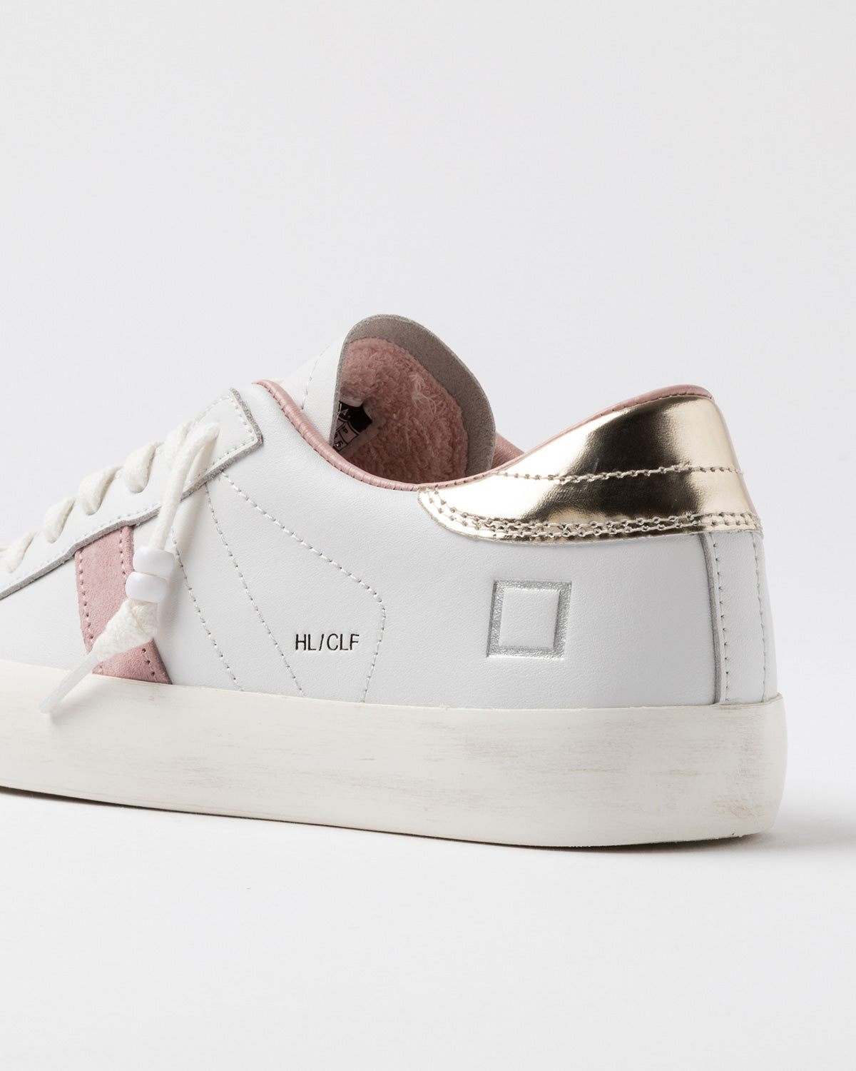D.A.T.E. | Baskets 'Hill Low Calf' | Blanc Platine