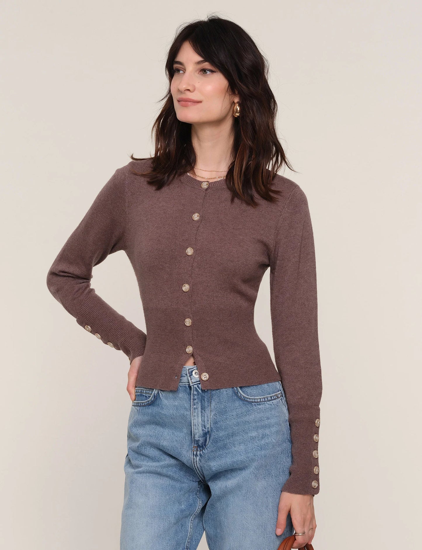 Heartloom| Cardigan "Seurat"- Taupe
