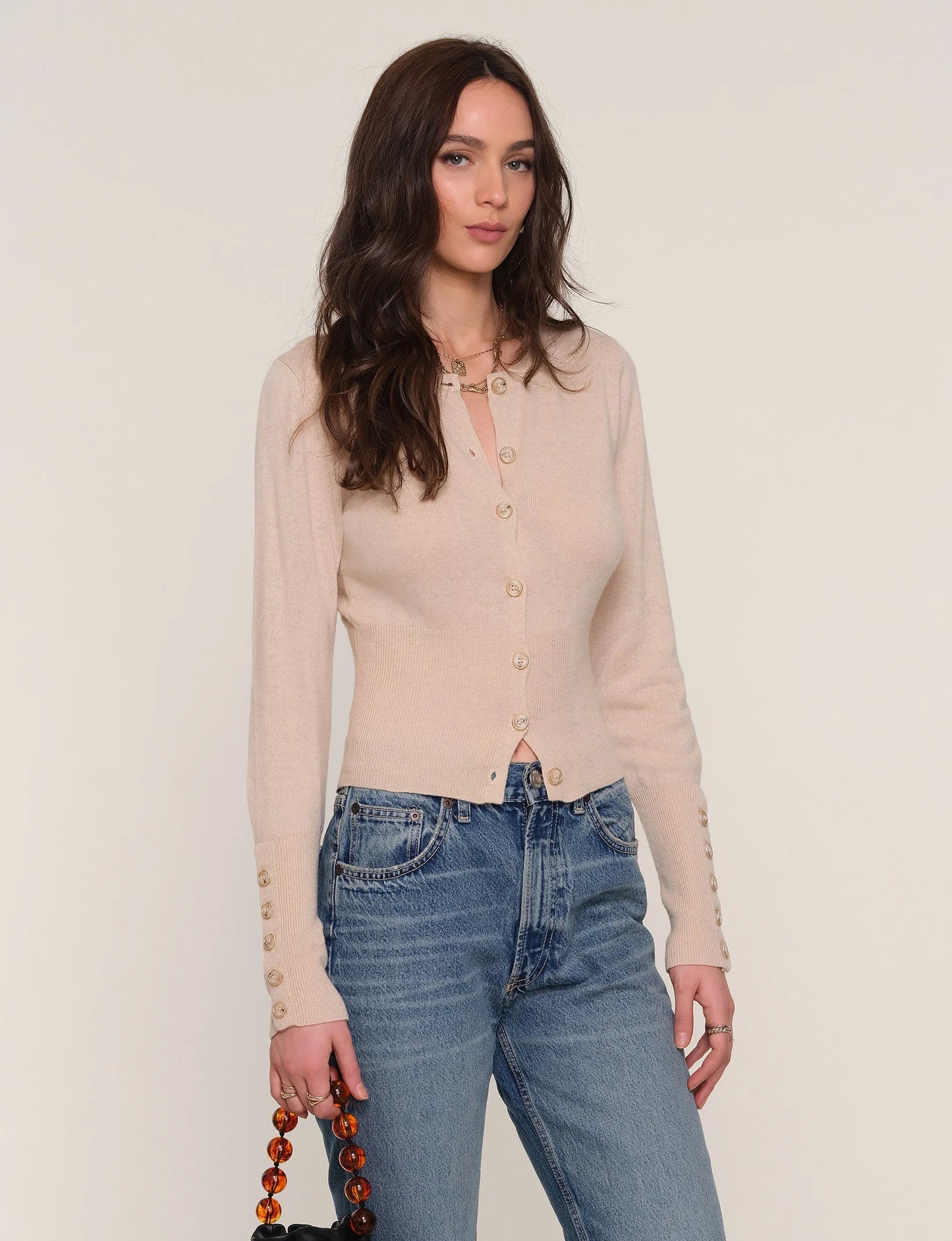 Heartloom | Cardigan "Seurat"- Beige crème