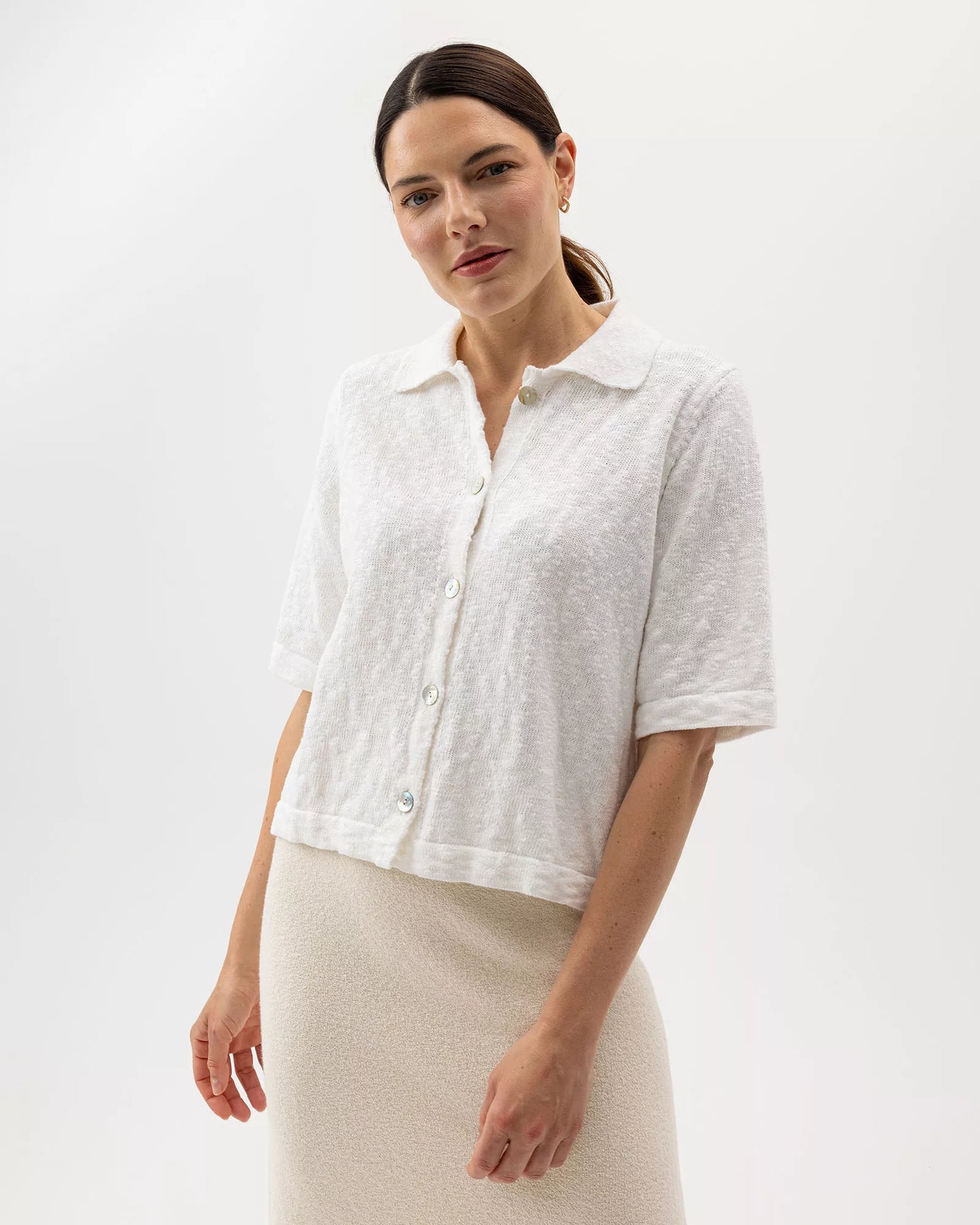 HOLEBROOK | Cardigan "JUNI" - Blanc