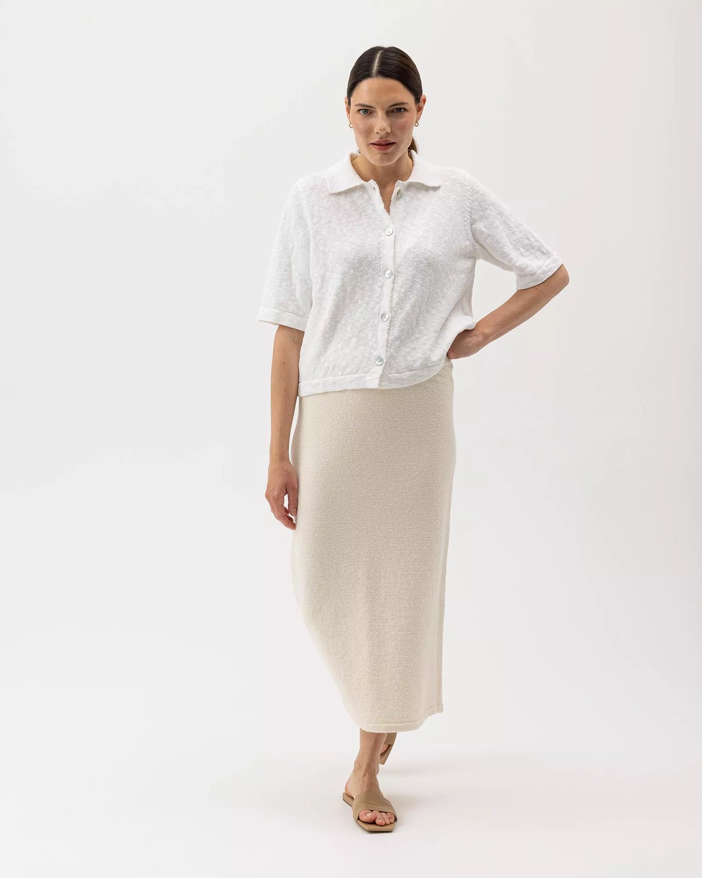HOLEBROOK | Cardigan "JUNI" - Blanc