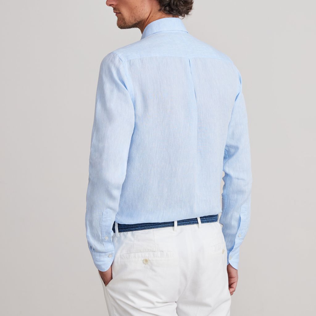 Emanuel Berg | Chemise en lin ''Havard'' - Bleu clair