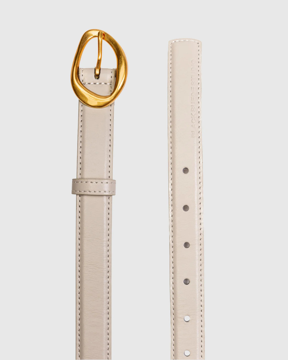 Black Suede Studio | Ceinture en cuir "Iconic Belt" - Beige