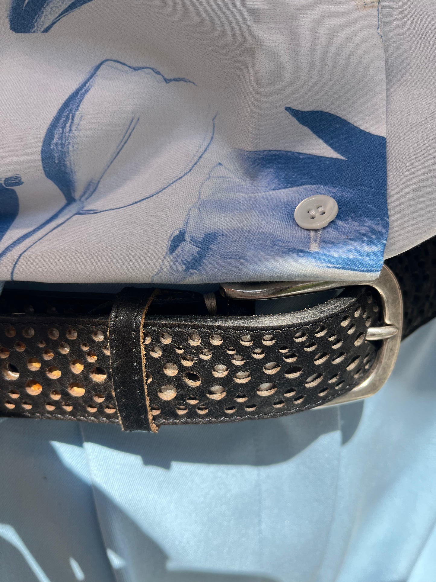 B.BELT - CEINTURE "JEEN" boucle ARGENT - Noir