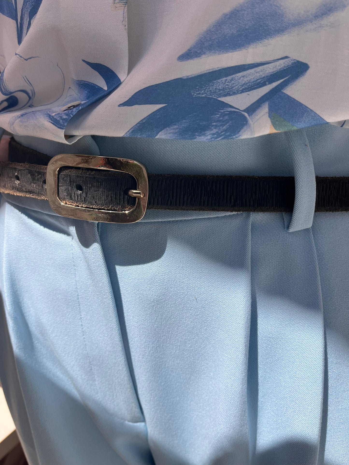 B.BELT - LAZER CUT ''J'' BELT - GRAY TAUPE