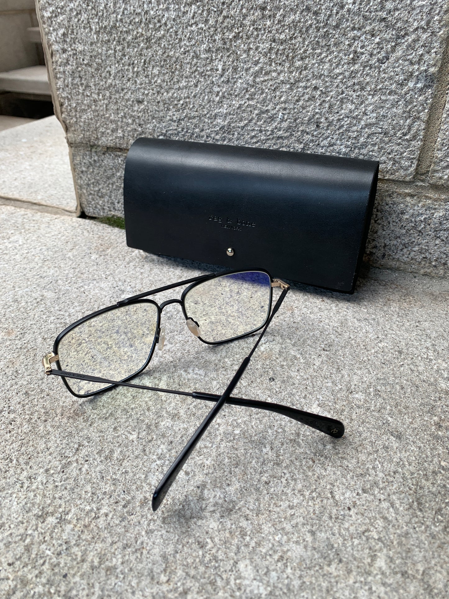 Rag & Bone | Lunettes de soleil aviateur Rnb 5022/S - verres jaune clair/noir