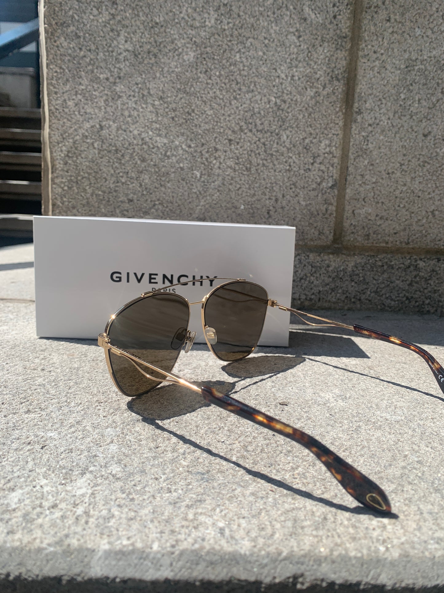 Givenchy | Lunettes de soleil aviateur 7049/S - Monture dorée/ Verres bruns