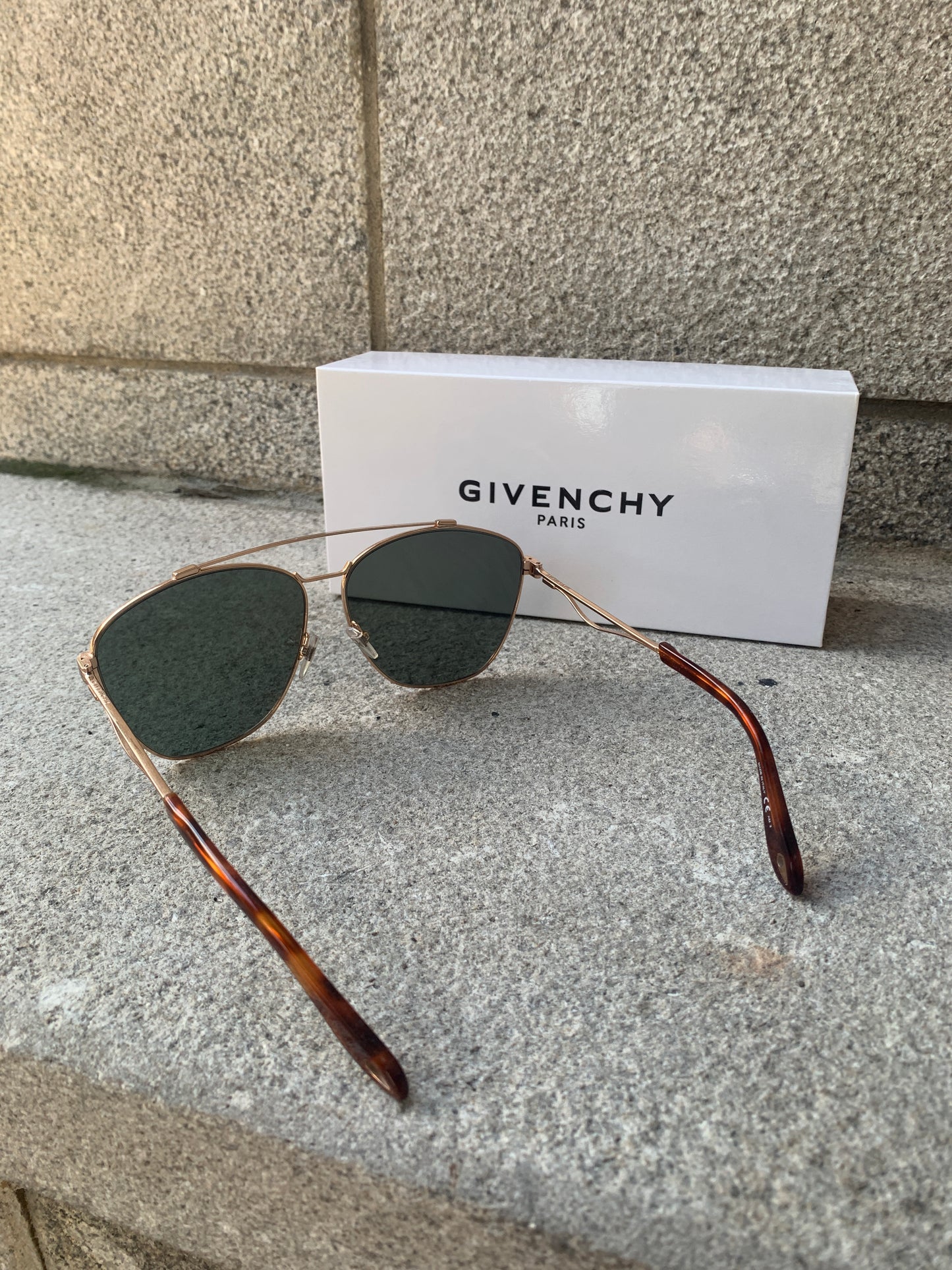 Givenchy | Lunettes de soleil aviateur 7049/S - Monture dorée/ Verres vert