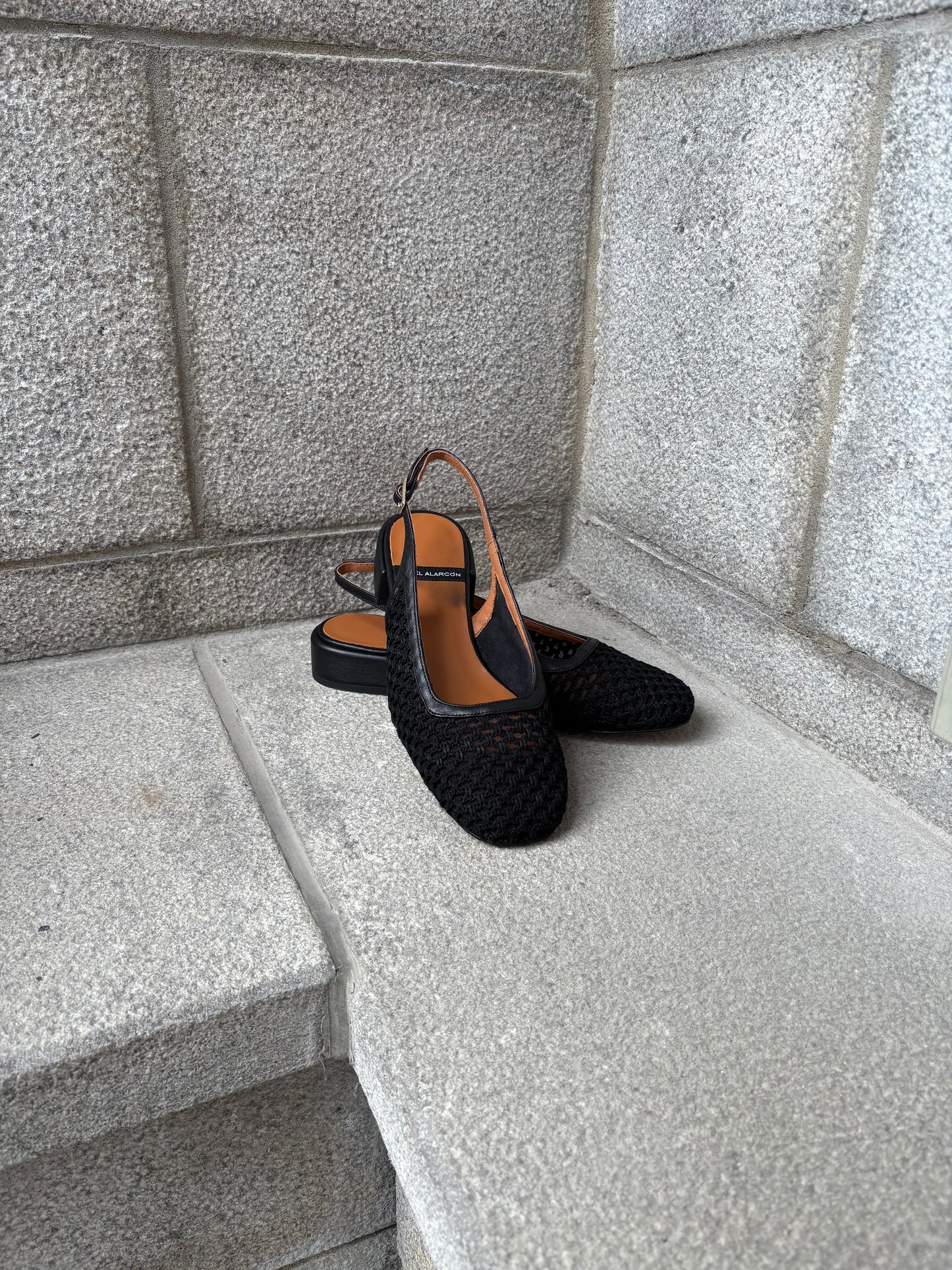 Angel Alarcon | Sandales en crochet "CAROLINE" - Noir