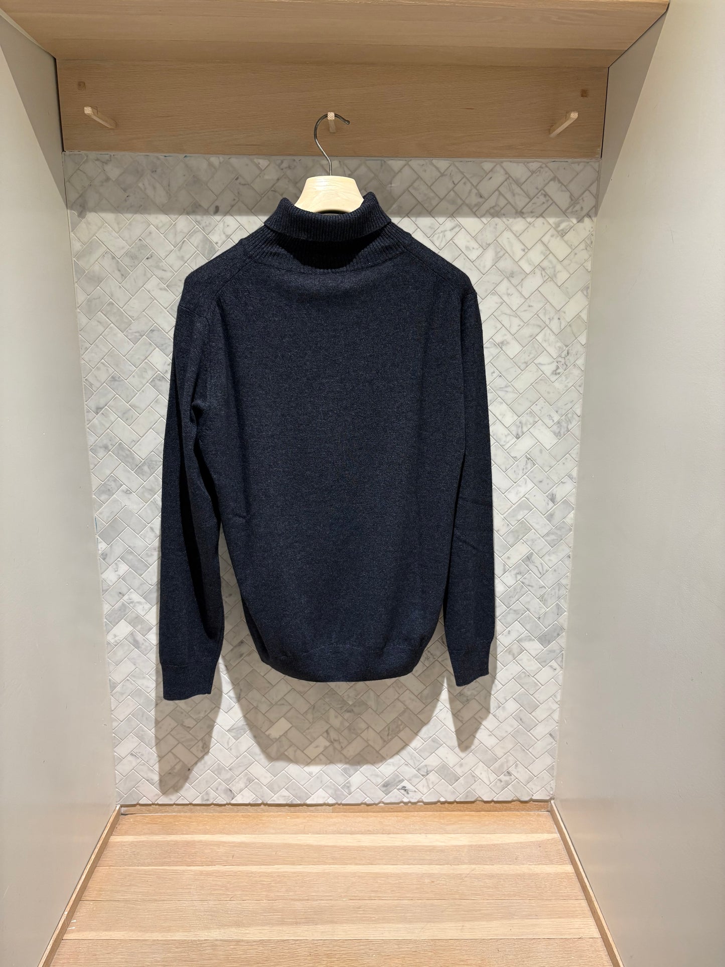 SAND Copenhagen | Col roulé en laine mélangée - Marine