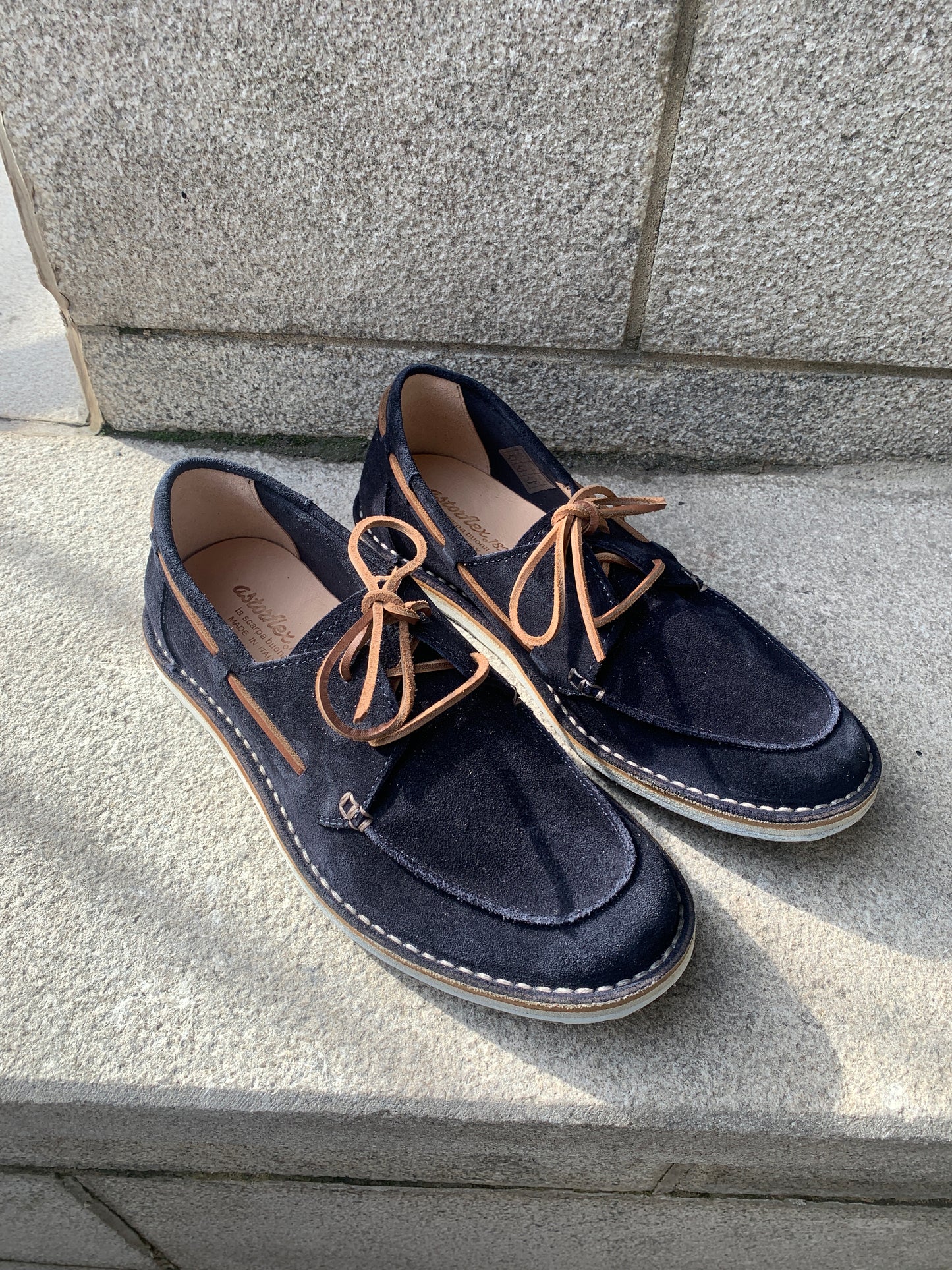Astorflex | Chaussures bateau en daim ''Dockflex'' - Marine