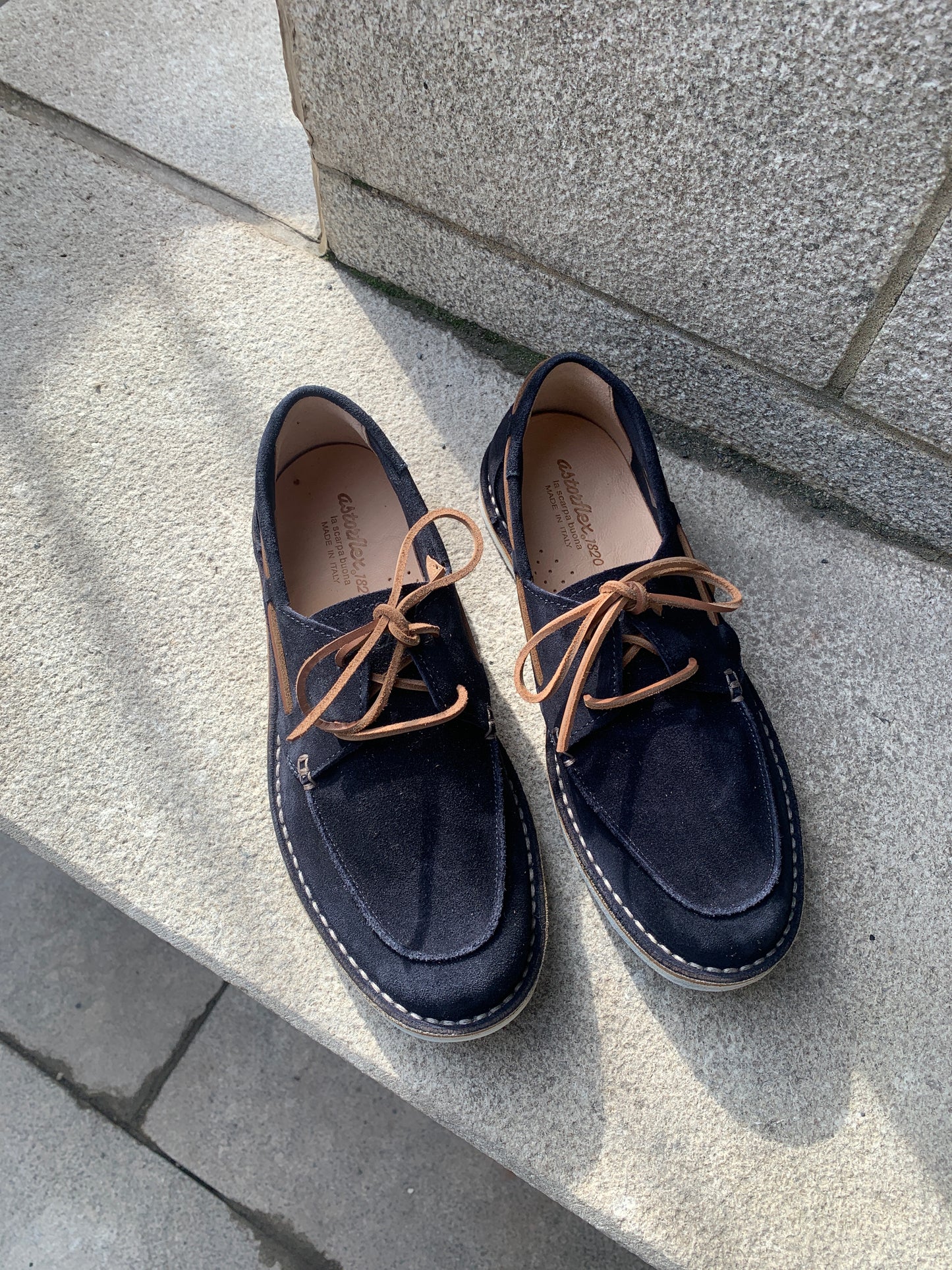 Astorflex | Chaussures bateau en daim ''Dockflex'' - Marine