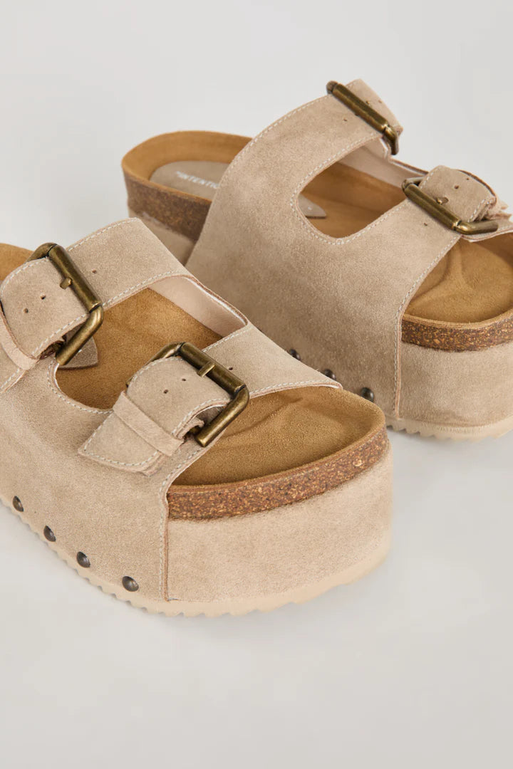 "INTENTIONALLY | Sandale à platforme "COOPER-2" - Taupe