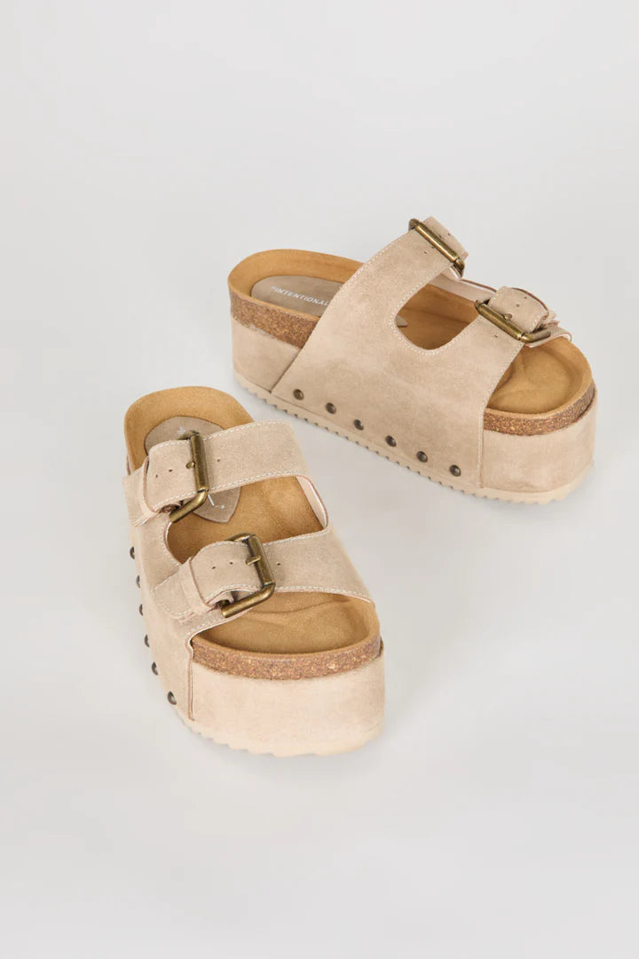 "INTENTIONALLY | Sandale à platforme "COOPER-2" - Taupe