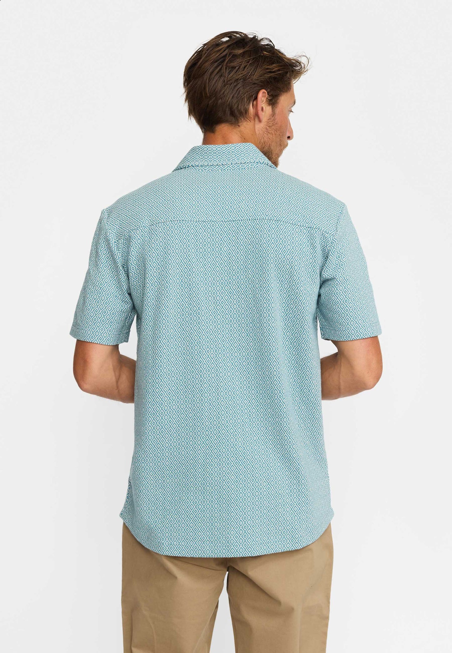 Revolution | Chemise cubaine à manches courtes / 3175- Bleu poussière