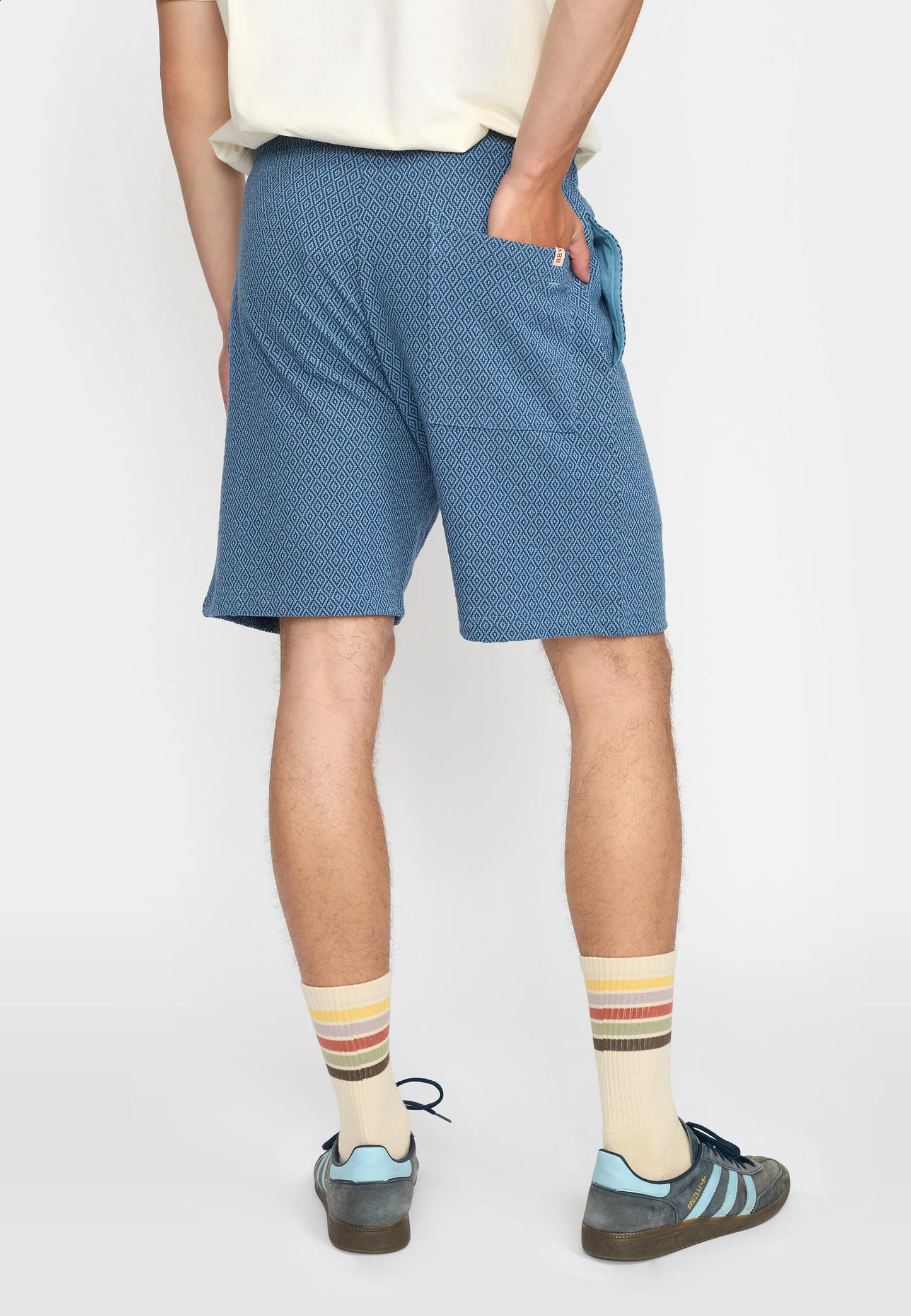 Revolution | Le short extensible Jaquard - Bleu