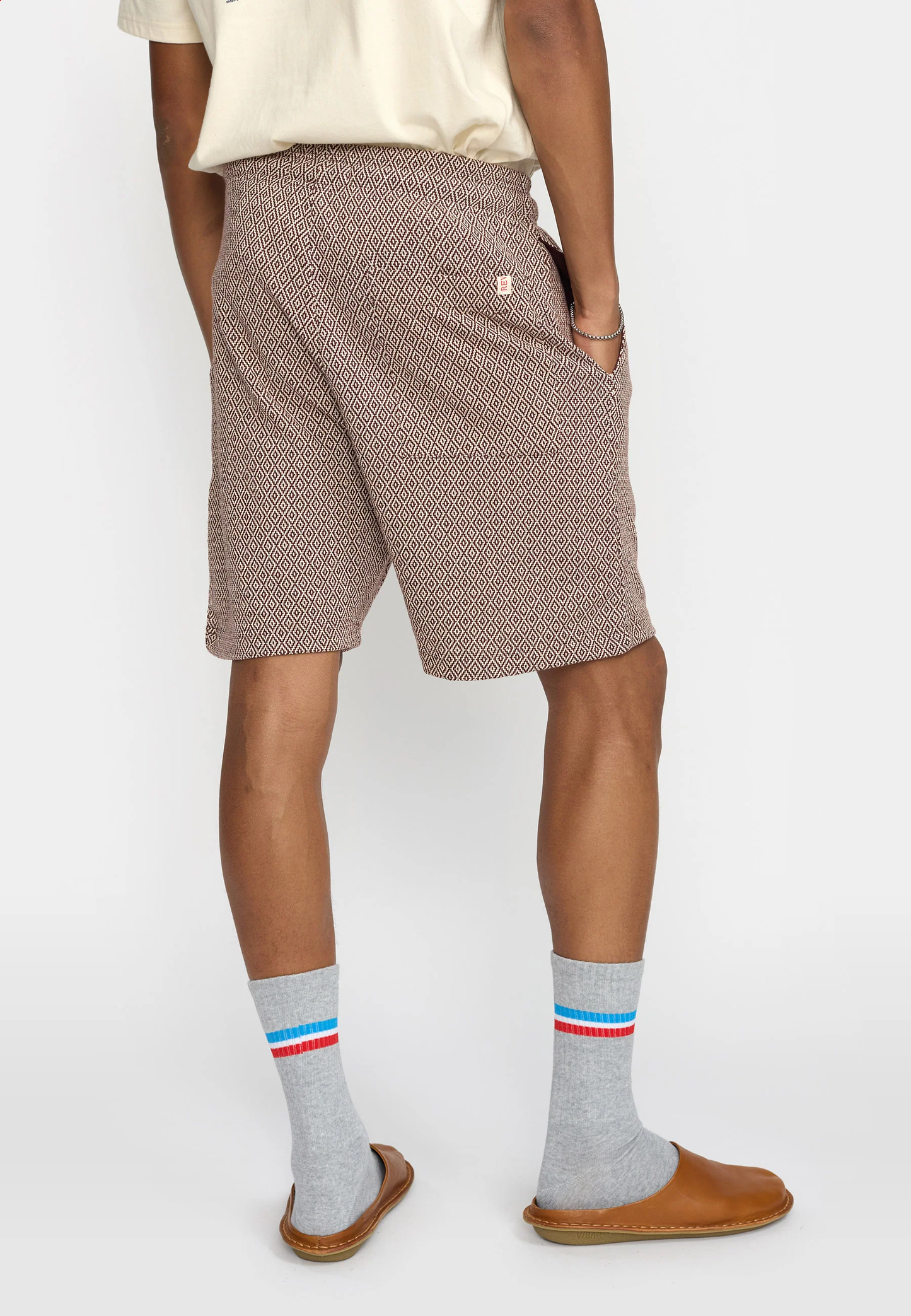 Revolution | Le short extensible Jaquard - Marron